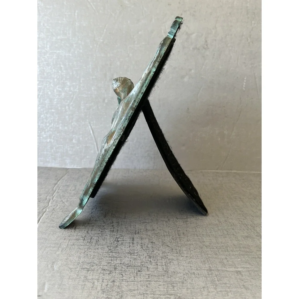 Art Nouveau Tabletop Mirror Woman figure vintage Art Deco